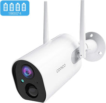 Load image into Gallery viewer, Conico Outdoor Security Camera, Wireless Rechargeable Battery Powered Camera 10400mAh, 1080P WiFi Surveillance Camera for Home with Night Vision, Two Way Audio, PIR Motion Detection, IP65 Waterproof
