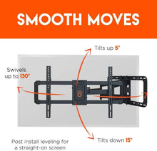 Load image into Gallery viewer, ECHOGEAR Full Motion Articulating TV Wall Mount Bracket for 42"-85" TVs - Easy to Install On 16", 18" or 24" Studs and Features Smooth Articulation, Swivel, Tilt - EGLF2
