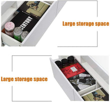 Load image into Gallery viewer, Bonnlo Modern TV Stand with LED Light for 65 Inch TV LED TV Stand TV Cabinet Media Storage Console Table with Drawer and Shelves for Living Room Bedroom Furniture, White
