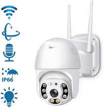 Load image into Gallery viewer, Pan Tilt Outdoor Security Camera, 1080P Home WiFi IP Camera, Pan Tilt Dome Surveillance Cam, Two Way Audio Motion Detection Clear Night Vision Onvif Waterproof CCTV Camera Support Max 128G SD
