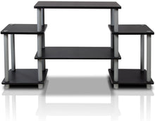 Load image into Gallery viewer, Furinno Turn-N-Tube No Tools Entertainment TV Stands, Black\/Grey
