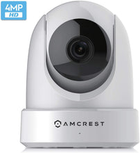 Load image into Gallery viewer, Amcrest 4MP UltraHD Indoor WiFi Camera, Security IP Camera with Pan\/Tilt, Two-Way Audio, Night Vision, Remote Viewing, Dual-Band 5ghz\/2.4ghz, 4-Megapixel @~20FPS, Wide 120° FOV, IP4M-1051W (White)
