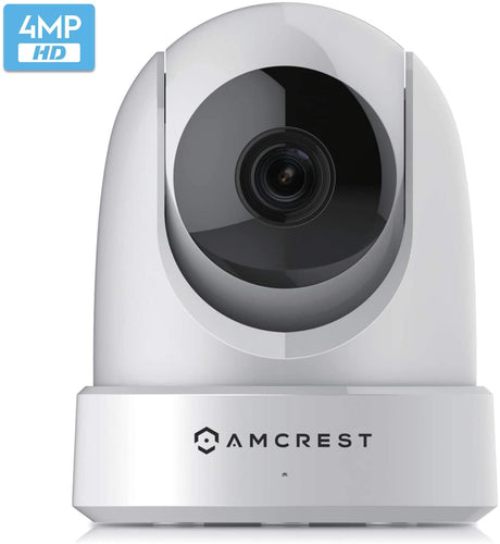 Amcrest 4MP UltraHD Indoor WiFi Camera, Security IP Camera with Pan\/Tilt, Two-Way Audio, Night Vision, Remote Viewing, Dual-Band 5ghz\/2.4ghz, 4-Megapixel @~20FPS, Wide 120° FOV, IP4M-1051W (White)