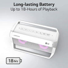 Load image into Gallery viewer, LG PK5W XBOOM Go Water-Resistant Wireless Bluetooth Party Speaker with Up to 18 Hours Playback - White
