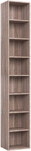 Load image into Gallery viewer, Homfa CD DVD Storage Tower Rack, 8-Tier Wooden Media Storage Organizer Cabinet Unit, 71 Inches Height Bookshelf Display Bookcase with Adjustable Shelves for CDs, Books, Video Games, Arts, Oak
