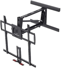 Load image into Gallery viewer, Monoprice Above Fireplace Pull-Down Full-Motion Articulating TV Wall Mount Bracket For TVs 55in to 100in, Max Weight 154lbs, VESA Patterns Up to 800x600, Rotating, Height Adjustable
