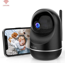 Load image into Gallery viewer, Victure Dualband 2.4Ghz and 5Ghz 1080P WiFi Camera Baby Monitor,FHD Wireless Security Camera with Motion Detection, Pan Tilt, 2-Way Audio, Night Vision
