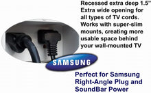 Load image into Gallery viewer, PowerBridge TWO-CK Dual Outlet Recessed In-Wall Cable Management System with PowerConnect for Wall-Mounted Flat Screen LED, LCD, and Plasma TV’s
