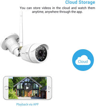 Load image into Gallery viewer, Outdoor Security Camera, Septekon 1080P Home Wireless WiFi Surveillance Camera with IP66 Waterproof, Night Vision, Motion Detection, Remote Access, Compatible with Alexa-S40
