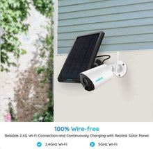 Load image into Gallery viewer, Outdoor Security Camera System Wireless, Solar Battery Powered, 1080p Wirefree Waterproof 2-Way Audio Night Vision w/PIR Motion Sensor, Support Alexa/Google Assistant/Local SD, Argus Eco+Solar Panel
