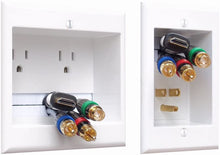 Load image into Gallery viewer, PowerBridge TWO-CK Dual Outlet Recessed In-Wall Cable Management System with PowerConnect for Wall-Mounted Flat Screen LED, LCD, and Plasma TV’s
