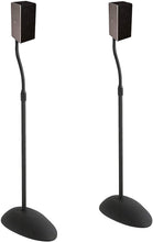 Load image into Gallery viewer, ECHOGEAR Adjustable Height Speaker Stands - Universal Compatibility with Satellite Speakers from Vizio, Klipsch, Bose, Sony &amp; More - Solid Steel Design with Built-in Cable Management &amp; Carpet Spikes
