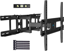Load image into Gallery viewer, TV Wall Mount Bracket Full Motion Swivel Articulating Arms Tilt Rotation, Fit Most 26-55 Inch LED, LCD, OLED Flat Curved TVs, Extension to 24 inch Wood Stud Max VESA 400x400mm up to 99lbs by Pipishell
