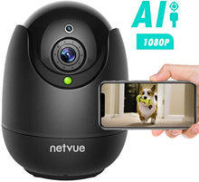 Load image into Gallery viewer, Dog Camera-1080P FHD Pet Camera with Phone App, Pan/Tilt/ Zoom Puppy Camera with 2-Way Audio, AI Human Detection, Night Vision Cloud Storage / TF Card Work with Alexa Wireless Security Camera for Home
