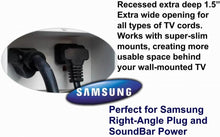 Load image into Gallery viewer, PowerBridge TWO-PRO-6 Dual Power Outlet Professional Grade Recessed In-Wall Cable Management System for Wall-Mounted Flat Screen LED, LCD, and Plasma TV’s
