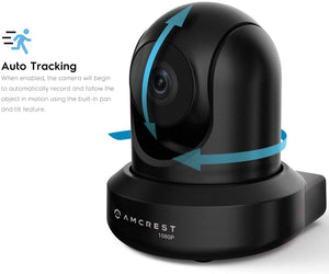 Amcrest ProHD 1080P WiFi Camera 2MP (1920TVL) Indoor Pan\/Tilt Security Wireless IP Camera IP2M-841B (Black)