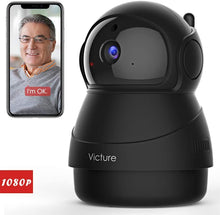 Load image into Gallery viewer, Victure 1080P FHD WiFi IP Camera Indoor Security Camera Motion Detection Night Vision Home Surveillance Monitor 2-Way Audio Baby/Pet/Elder
