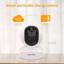 Load image into Gallery viewer, Home Security Camera, Baby Camera,1080P HD Wansview Wireless WiFi Camera for Pet\/Nanny, Free Motion Alerts, 2 Way Audio, Night Vision, Compatible with Alexa Echo Show, with TF Card Slot and Cloud
