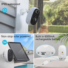 Load image into Gallery viewer, AKASO Wireless Outdoor Security Camera, WiFi Solar and Rechargeable Battery Indoor Home Security Camera, Alexa/Google Home, 1080P, Night Vision, 2-Way Audio, Motion Detect, IP65 Waterproof, Cloud/SD
