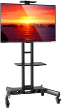 Load image into Gallery viewer, Mount Factory Rolling TV Cart Mobile TV Stand for 40-65 inch Flat Screen, LED, LCD, OLED, Plasma, Curved TV's - Universal Mount with Wheels
