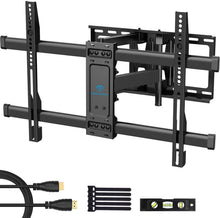 Load image into Gallery viewer, PERLESMITH Full Motion TV Wall Mount Bracket Dual Articulating Arms Bear up to 132lbs for Most 37-70 inch TV with Tilt, Swivel, Rotation fit LED, LCD, OLED, Plasma Flat Screen TV, Max VESA 600x400mm

