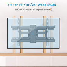 Load image into Gallery viewer, PERLESMITH Full Motion TV Wall Mount for Most 37-70 Inch TVs up to 132lbs - Fits 16”, 18”, 24” Wood Studs - Articulating TV Mount Dual Arms with Tilts, Swivels &amp; Extends 16”, Max VESA 600x400mm

