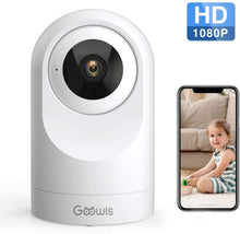 Load image into Gallery viewer, Security Camera Indoor, Goowls 1080P HD Pan/Tilt 2.4GHz WiFi Home Camera Dog Camera Wireless IP Camera for Baby/Pet/Nanny Monitor Night Vision Motion Detection Two-Way Audio Works with Alexa
