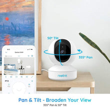 Load image into Gallery viewer, Security Camera Indoor, Reolink E1 3MP HD Plug-in WiFi Camera for Home Security, Pan Tilt Baby Monitor\/Pet Camera, Night Vision, Works with Alexa\/Google Assistant

