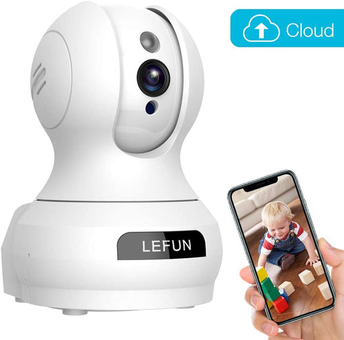 Baby Monitor, Lefun Wireless IP Security Camera WiFi Surveillance Pet Camera with Cloud Storage Two Way Audio Remote Viewing Pan Tilt Zoom Night Vision Motion Detect for Indoor Home Shop Office