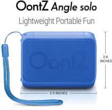 Load image into Gallery viewer, OontZ Angle Solo - Bluetooth Portable Speaker, Compact Size, Surprisingly Loud Volume &amp; Bass, 100 Foot Wireless Range, IPX5, Perfect Travel Speaker, Bluetooth Speakers by Cambridge Sound Works (Blue)
