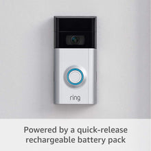 Load image into Gallery viewer, Ring Video Doorbell 2 with HD Video, Motion Activated Alerts, Easy Installation
