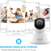 Load image into Gallery viewer, TENVIS Security Camera- Wireless Camera, IP Camera with Night Vision/ Two-way Audio, 2.4Ghz Wifi Indoor Home Dome Camera for Pet Baby, Remote Surveillance Monitor with MicroSD Slot, Android, iOS App

