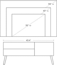 Load image into Gallery viewer, VASAGLE Retro TV Stand, TV Console for TVs up to 43 Inches, Mid-Century Modern Entertainment Centre for Flat Screen TV, Gaming Consoles, in Living Room, Entertainment Room, Office, Brown ULTV09BX

