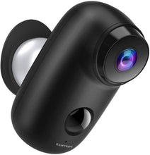 Load image into Gallery viewer, Wireless Outdoor Security Camera, KAMTRON 1080P Home Security Rechargeable Battery Powered Camera 2.4G WiFi with Night Vision, Motion Detection and 2-Way Audio, IP65 Waterproof,Cloud Service, Black
