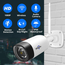 Load image into Gallery viewer, Hiseeu 1080P Security Camera, Outdoor Two-Way Audio Surveillance Cameras Bullet IP Camera Waterproof,Motion Detection Day&amp; Night Vision with Power Adapter Compatible with Hiseeu Wireless Camera System
