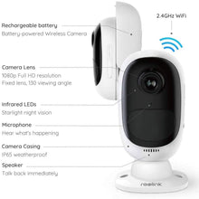 Load image into Gallery viewer, REOLINK Battery Powered Security Camera System Wireless Solar Rechargeable 1080p HD WiFi Home Surveillance Outdoor 2-Way Talk, Color Night Vision, Motion Alerts | Argus 2 (Pack of 2)
