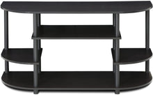 Load image into Gallery viewer, Furinno JAYA Simple Design Corner TV Stand, Espresso\/Black
