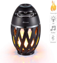 Load image into Gallery viewer, DIKAOU Led flame table lamp, Torch atmosphere Bluetooth speakers&amp;Outdoor Portable Stereo Speaker with HD Audio and Enhanced Bass,LED flickers warm yellow lights BT4.2 for iPhone\/iPad \/Android
