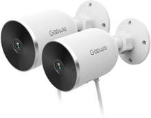 Load image into Gallery viewer, Security Camera Outdoor, Goowls 1080P HD 2.4G WiFi Home Surveillance Camera Plug-in with Waterproof Night Vision 2-Way Audio Motion Detection Cloud Service Compatible with Alexa 2 Packs
