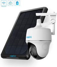 Load image into Gallery viewer, Reolink Argus PT w\/Solar Panel - Wireless Pan Tilt Solar Powered WiFi Security Camera System w\/Rechargeable Battery Outdoor Home Surveillance, 2-Way Audio, Support Alexa\/Google Assistant\/Cloud
