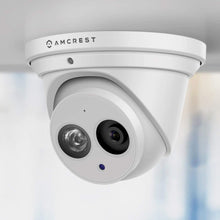 Load image into Gallery viewer, Amcrest UltraHD 4K (8MP) Outdoor Security IP Turret PoE Camera, 3840x2160, 164ft NightVision, 2.8mm Lens, IP67 Weatherproof, MicroSD Recording (128GB), White (IP8M-T2499EW)
