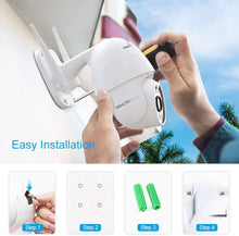 Load image into Gallery viewer, Dragon Touch OD10 Security Camera Outdoor, 1080P HD PTZ Outdoor Camera Wi-Fi for Home Security Surveillance, Floodlight, Night Vision, Motion Detection, 2-Way Audio, Alexa/Google Home, Waterproof
