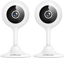 Load image into Gallery viewer, Security Camera Indoor, Goowls 1080p HD 2.4GHz WiFi Wired IP Camera for Home Security Baby/Pet/Nanny Monitor Motion &amp; Sound Detection Night Vision Two-Way Audio Compatible with Alexa, 2-Pack
