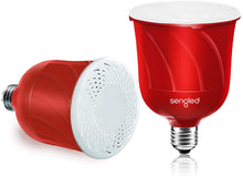 Load image into Gallery viewer, Sengled Pulse LED Smart Bulb with JBL Bluetooth Speaker, App Controlled Up to 8 BR30 LED Light Bulbs with Starter Kit, E26 Base, Compatible with Amazon Alexa, Candy Apple Red, 2 Pack
