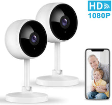 Load image into Gallery viewer, Home Security Camera, Littlelf 1080P Indoor WiFi Surveillance IP Camera with Manual Night Vision, 2-Way Audio, Human Motion Dectetion for Pet/Office/Baby Monitor, Worked with Alexa - 2 Pack
