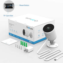 Load image into Gallery viewer, Security Camera Outdoor, Goowls 1080P HD 2.4G WiFi Home Surveillance Camera Plug-in with Waterproof Night Vision 2-Way Audio Motion Detection Cloud Service Compatible with Alexa
