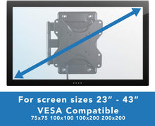 Load image into Gallery viewer, Mount-It! Lockable RV TV Wall Mount with Quick Release, Full Motion Flat Screen Bracket for Campers, Travel Trailers, RVs, Motorhomes and Marine Boats, Fits Most 23-43" VESA 100, 200, 77 Lbs Capacity
