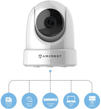 Load image into Gallery viewer, Amcrest 4MP UltraHD Indoor WiFi Camera, Security IP Camera with Pan\/Tilt, Two-Way Audio, Night Vision, Remote Viewing, Dual-Band 5ghz\/2.4ghz, 4-Megapixel @~20FPS, Wide 120° FOV, IP4M-1051W (White)
