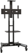 Load image into Gallery viewer, Mount Factory Rolling TV Cart Mobile TV Stand for 40-65 inch Flat Screen, LED, LCD, OLED, Plasma, Curved TV's - Universal Mount with Wheels
