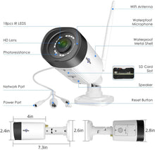 Load image into Gallery viewer, Hiseeu 1080P Security Camera, Outdoor Two-Way Audio Surveillance Cameras Bullet IP Camera Waterproof,Motion Detection Day&amp; Night Vision with Power Adapter Compatible with Hiseeu Wireless Camera System
